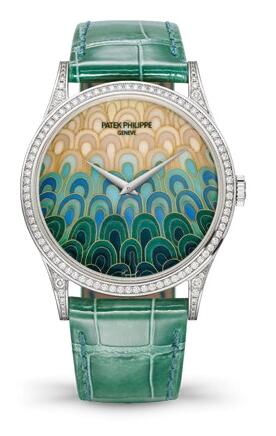 Patek Philippe Calatrava 5077 Kimono with a Wavy Pattern 5077/100G-048 Replica Watch